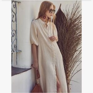LANHTROPY Linen Bubble Dress S